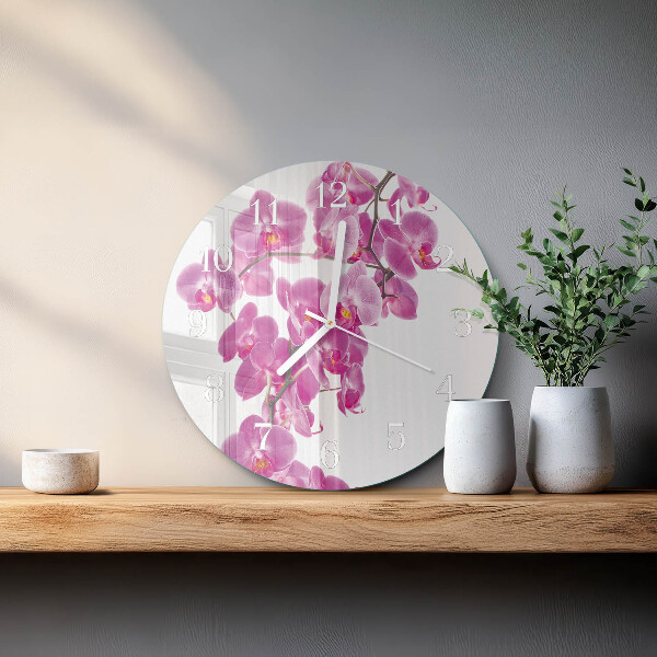 Kerek fali üvegóra Orchidea