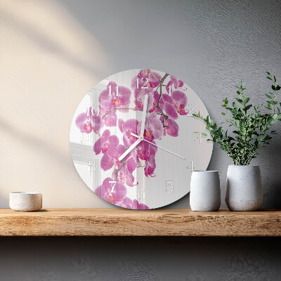 Kerek fali üvegóra Orchidea