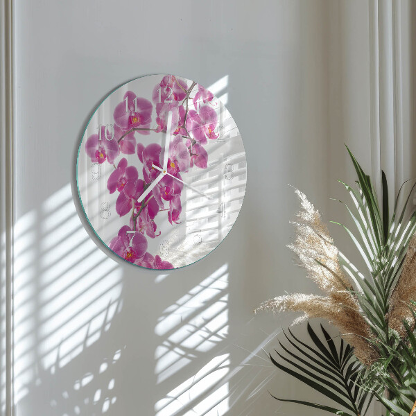 Kerek fali üvegóra Orchidea