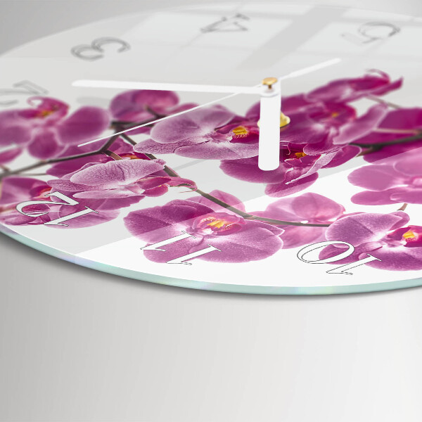 Kerek fali üvegóra Orchidea