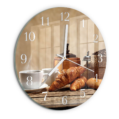 Kerek fali üvegóra Croissant-ok