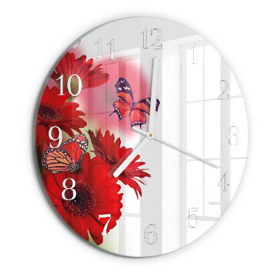 Kerek fali üvegóra Gerbera