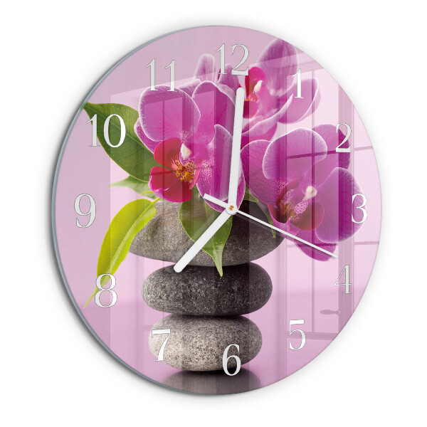 Kerek fali üvegóra Orchidea