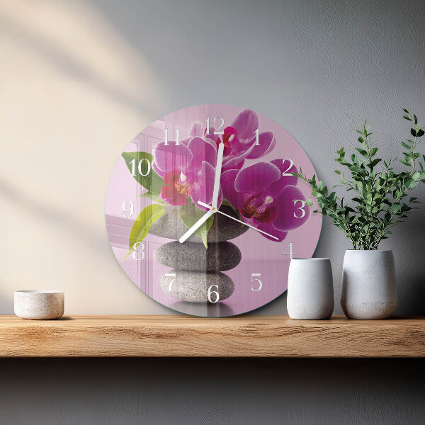 Kerek fali üvegóra Orchidea