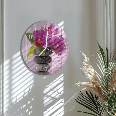 Kerek fali üvegóra Orchidea