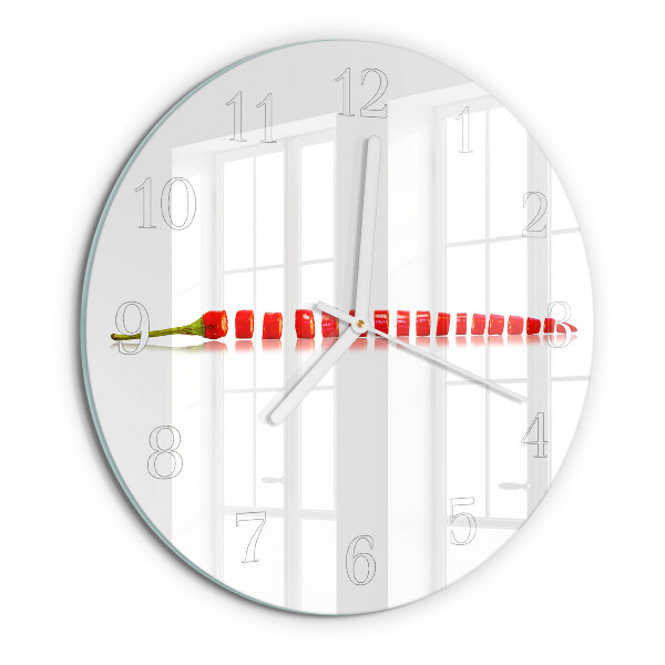 Kerek fali üvegóra Chili paprika