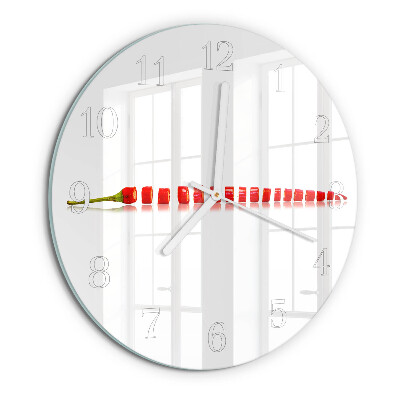 Kerek fali üvegóra Chili paprika