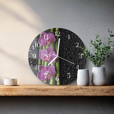 Kerek fali üvegóra Orchidea