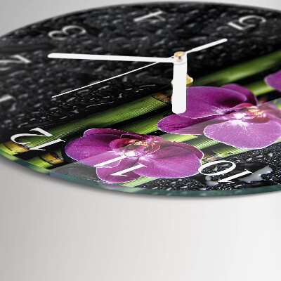 Kerek fali üvegóra Orchidea