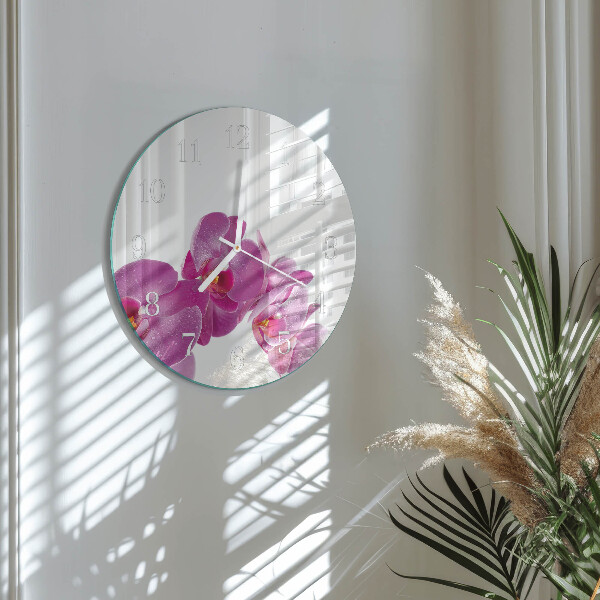 Kerek fali üvegóra Orchidea