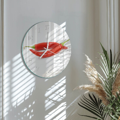 Kerek fali üvegóra Chili paprika