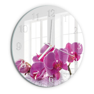 Kerek fali üvegóra Orchidea