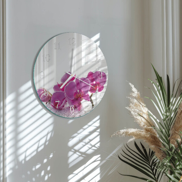Kerek fali üvegóra Orchidea
