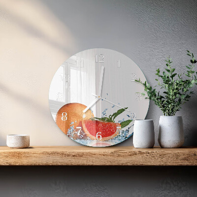Kerek fali üvegóra Grapefruit