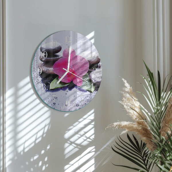 Kerek fali üvegóra Orchidea