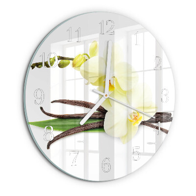 Kerek fali üvegóra Vanília orchidea