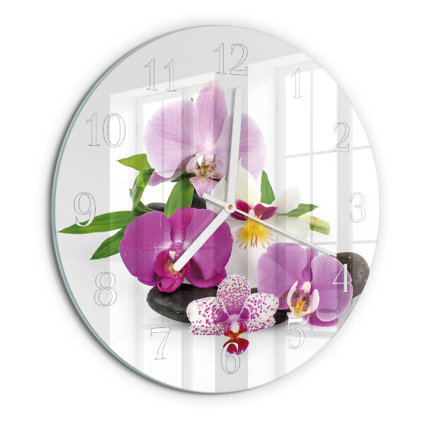 Kerek fali üvegóra Orchidea