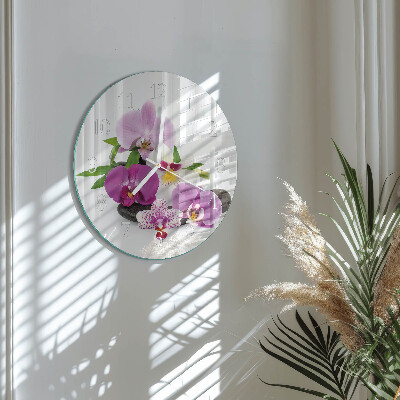 Kerek fali üvegóra Orchidea