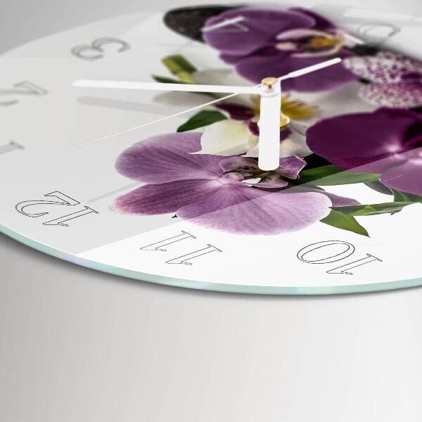 Kerek fali üvegóra Orchidea