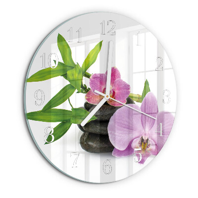 Kerek fali üvegóra Orchidea