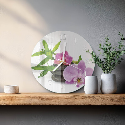 Kerek fali üvegóra Orchidea