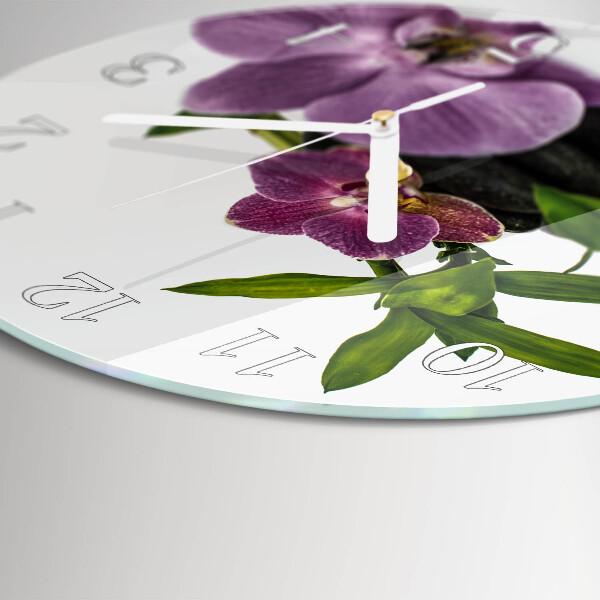 Kerek fali üvegóra Orchidea