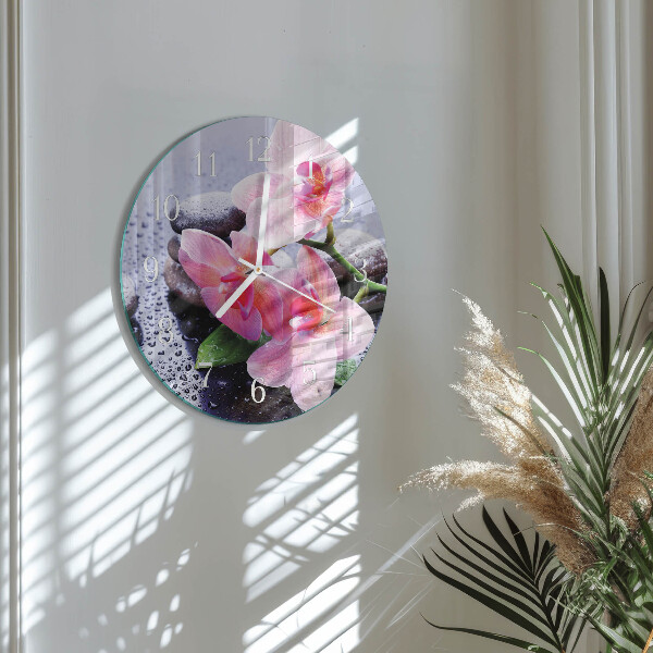 Kerek fali üvegóra Orchidea