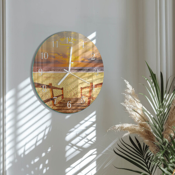 Kerek fali üvegóra Beach Bridge