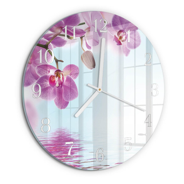 Kerek fali üvegóra Orchidea