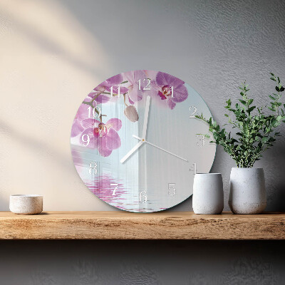 Kerek fali üvegóra Orchidea