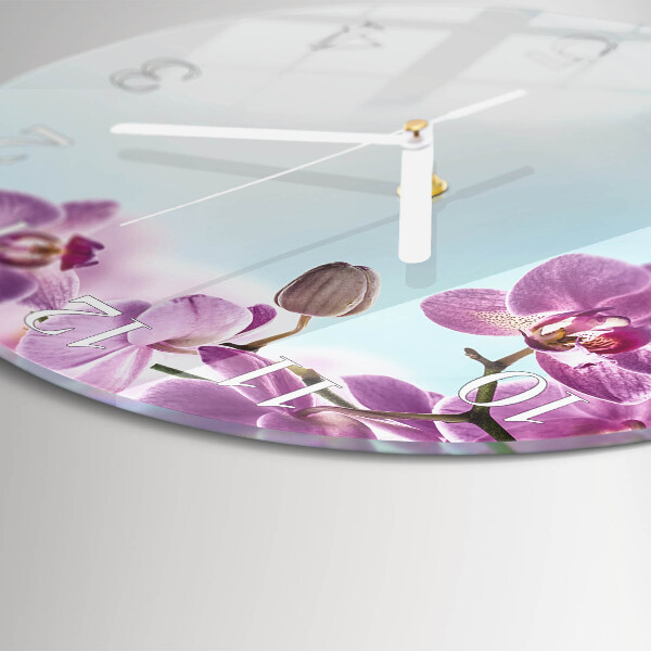 Kerek fali üvegóra Orchidea