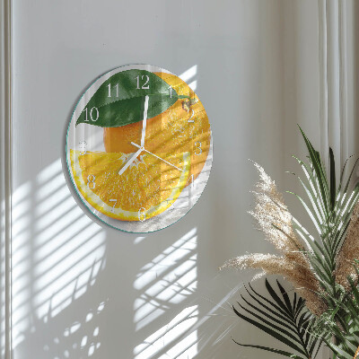 Kerek fali üvegóra Narancsok