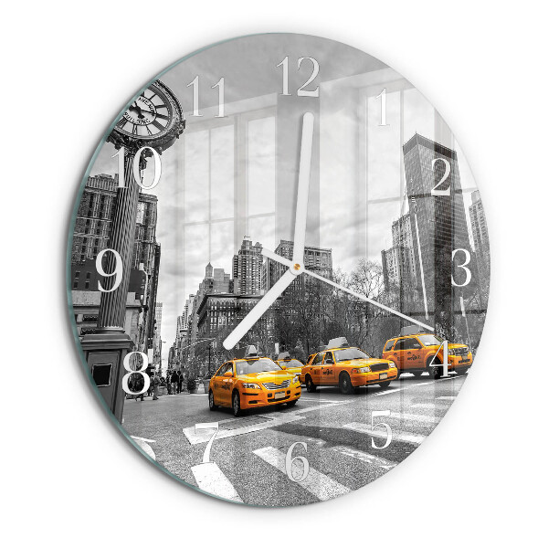 Kerek fali üvegóra Taxi