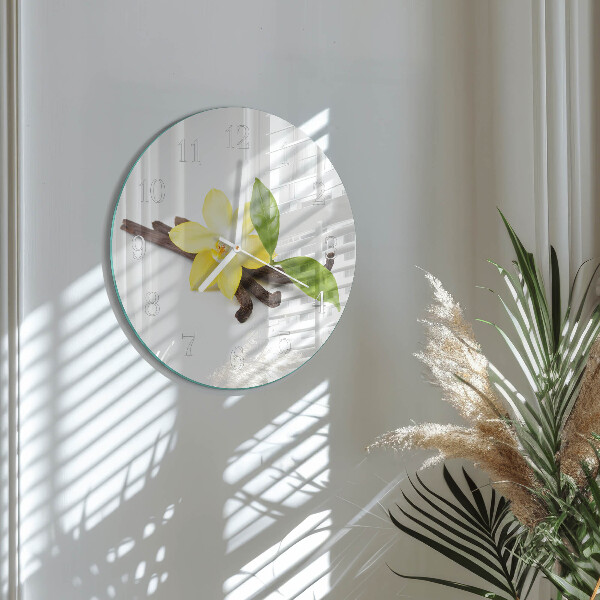 Kerek fali üvegóra Vanília orchidea