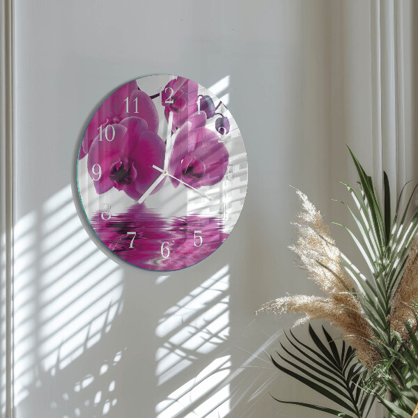Kerek fali üvegóra Orchidea