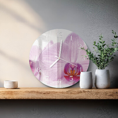 Kerek fali üvegóra Orchidea
