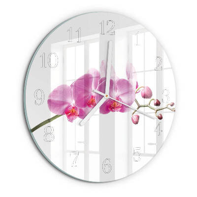 Kerek fali üvegóra Orchidea