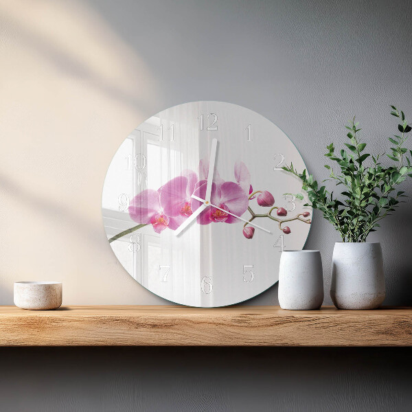 Kerek fali üvegóra Orchidea