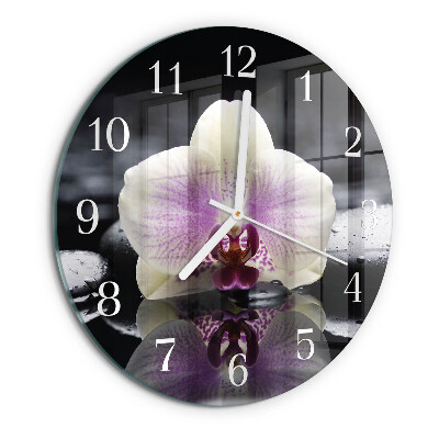 Kerek fali üvegóra Orchidea