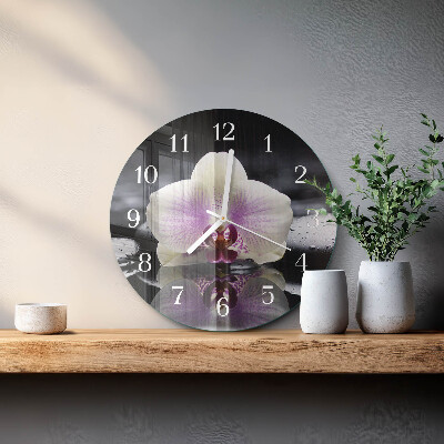 Kerek fali üvegóra Orchidea