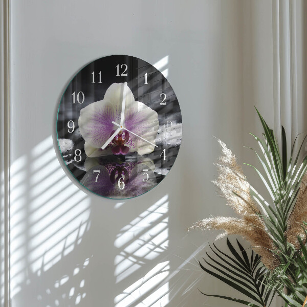 Kerek fali üvegóra Orchidea