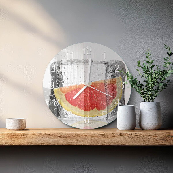 Kerek fali üvegóra Grapefruit fagylalt