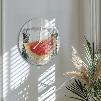 Kerek fali üvegóra Grapefruit fagylalt