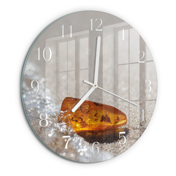 Kerek fali üvegóra Borostyán