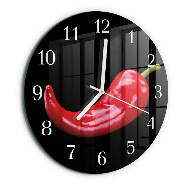 Kerek fali üvegóra Chili paprika