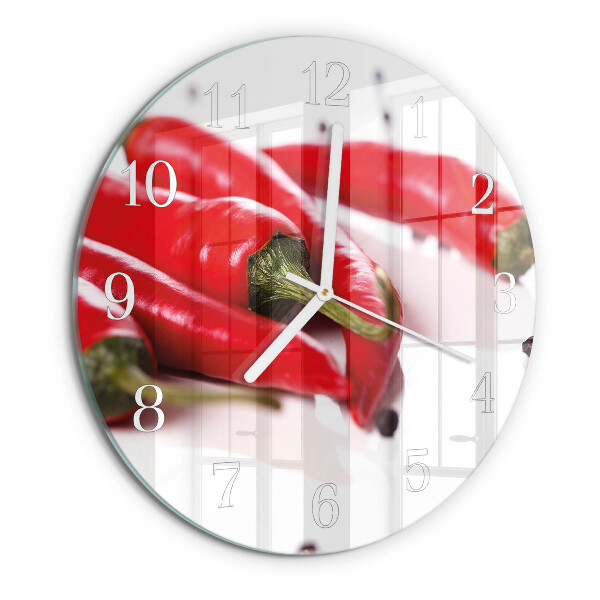 Kerek fali üvegóra Chili paprika