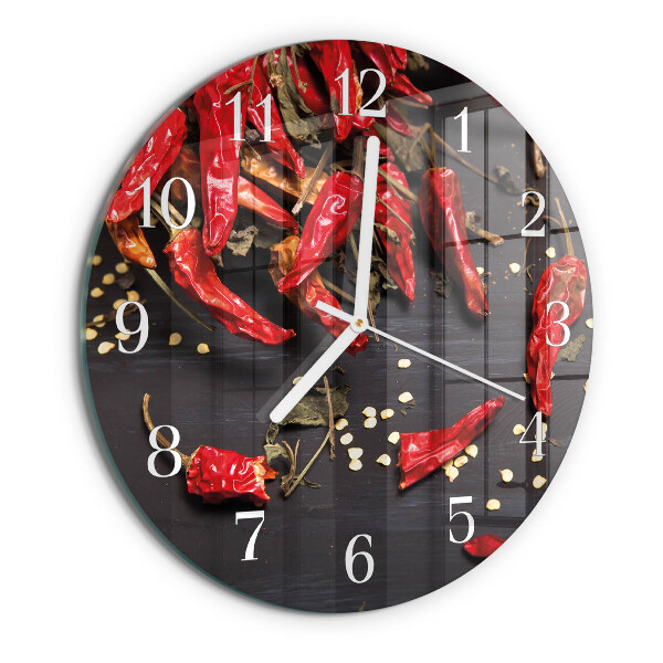 Kerek fali üvegóra Chili paprika