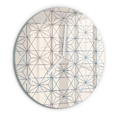 Kerek fali üvegóra Geometrikus minta