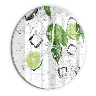 Kerek fali üvegóra Lime