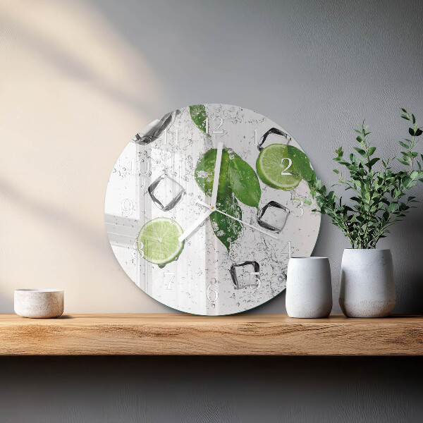 Kerek fali üvegóra Lime